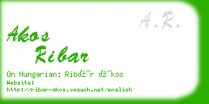 akos ribar business card